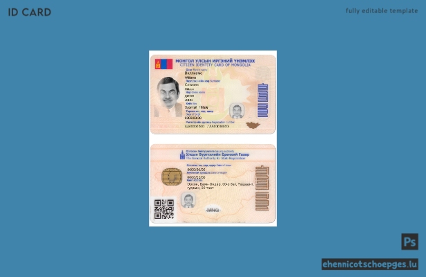 Beispielvorschau für die Mongolei-ID